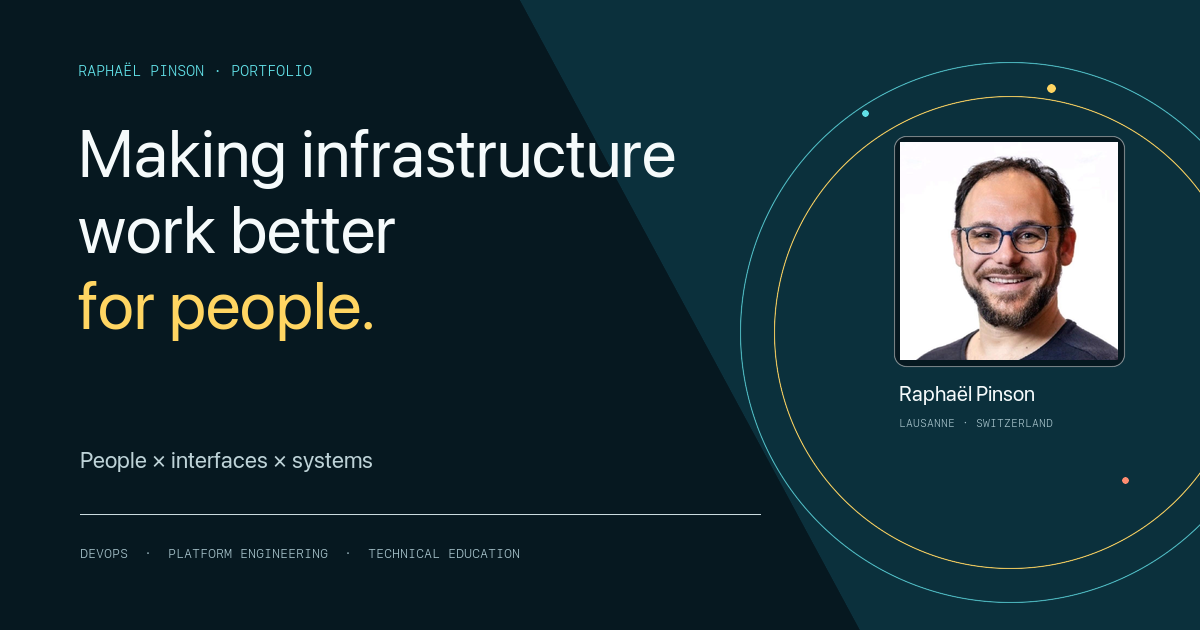 Raphaël Pinson — Interfaces for people and systems